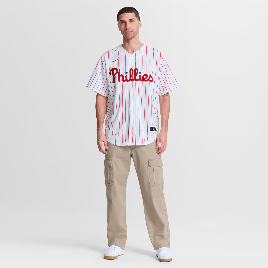 Men's Philadelphia Phillies Kyle Schwarber White Home Replica Jersey