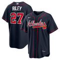 Men's Atlanta Braves Austin Riley Navy Alternate Replica Jersey