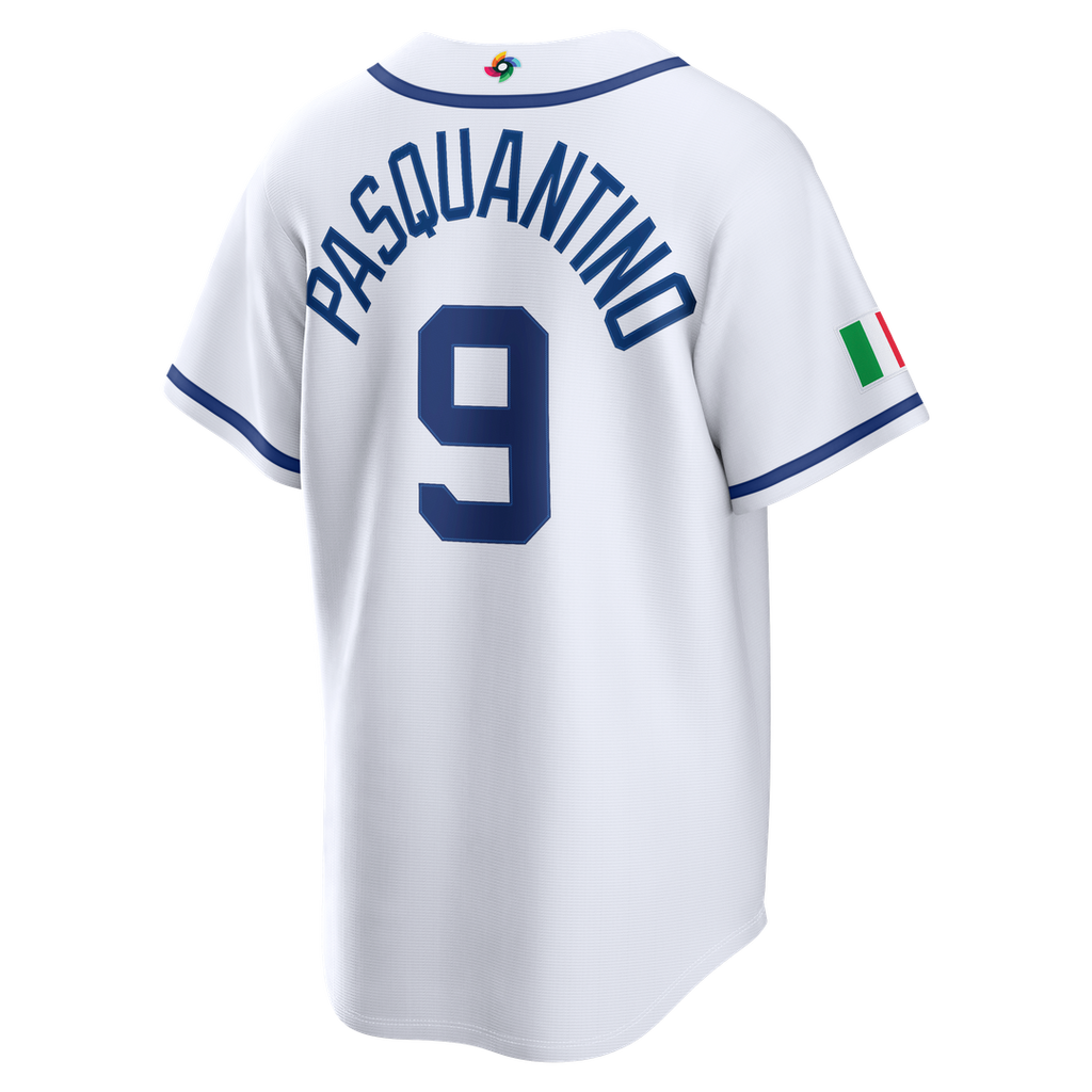 Men's Italy Baseball Vinnie Pasquantino White 2026 World Baseball Classic Home Stadium Jersey