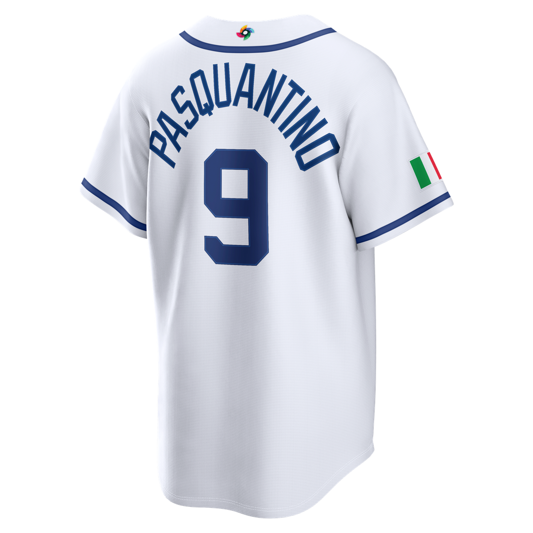 Men's Italy Baseball Vinnie Pasquantino White 2026 World Baseball Classic Home Stadium Jersey