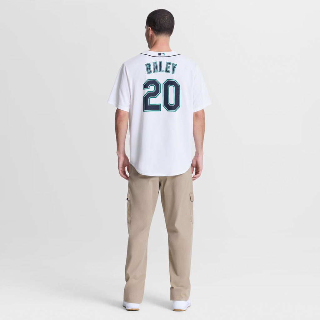 Men's Seattle Mariners Luke Raley White Home Replica Jersey