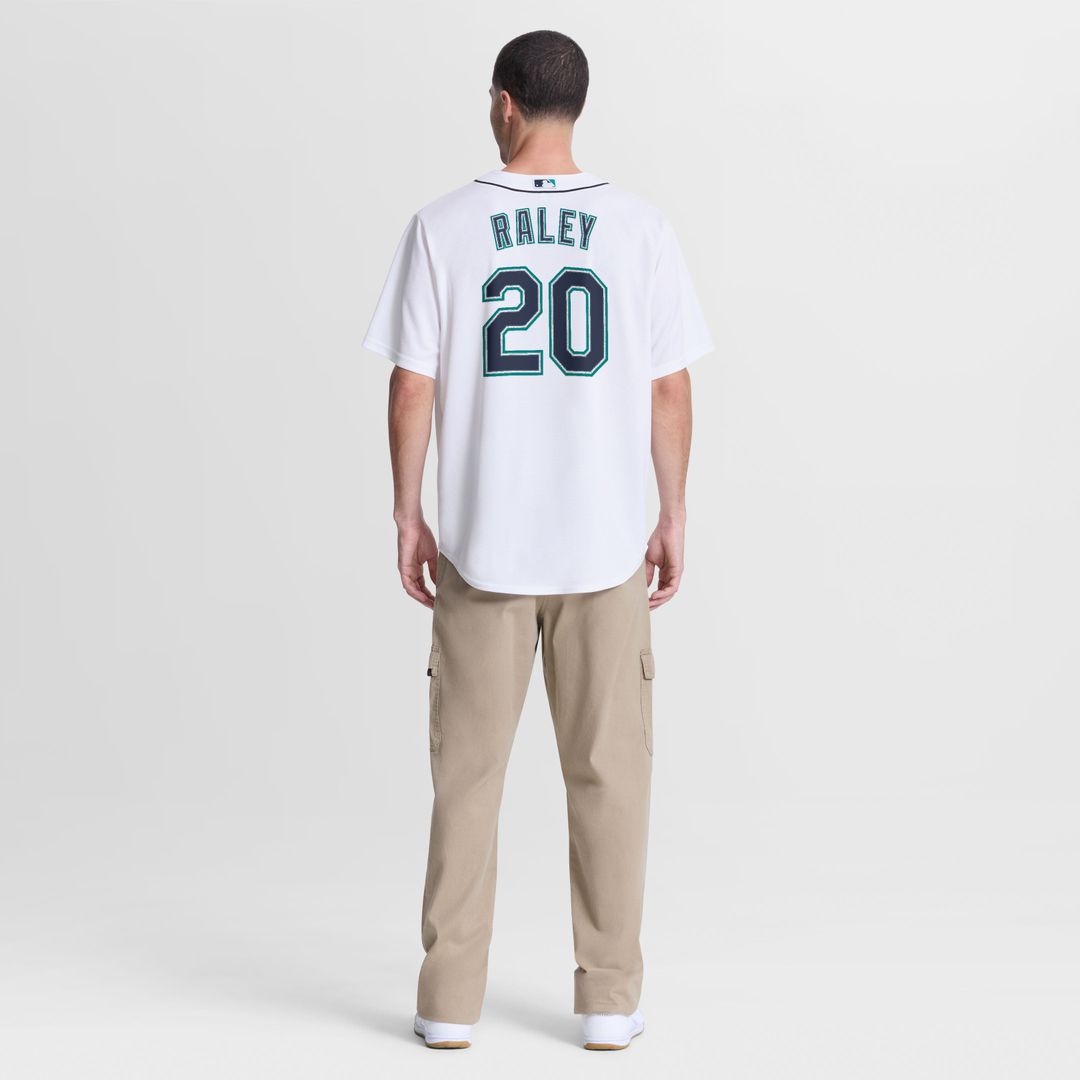 Men's Seattle Mariners Luke Raley White Home Replica Jersey