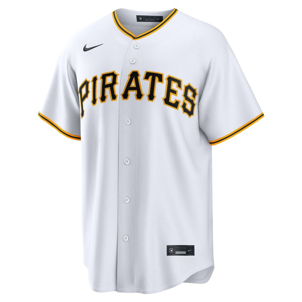 Men's Pittsburgh Pirates Lake Bachar White Home Replica Jersey