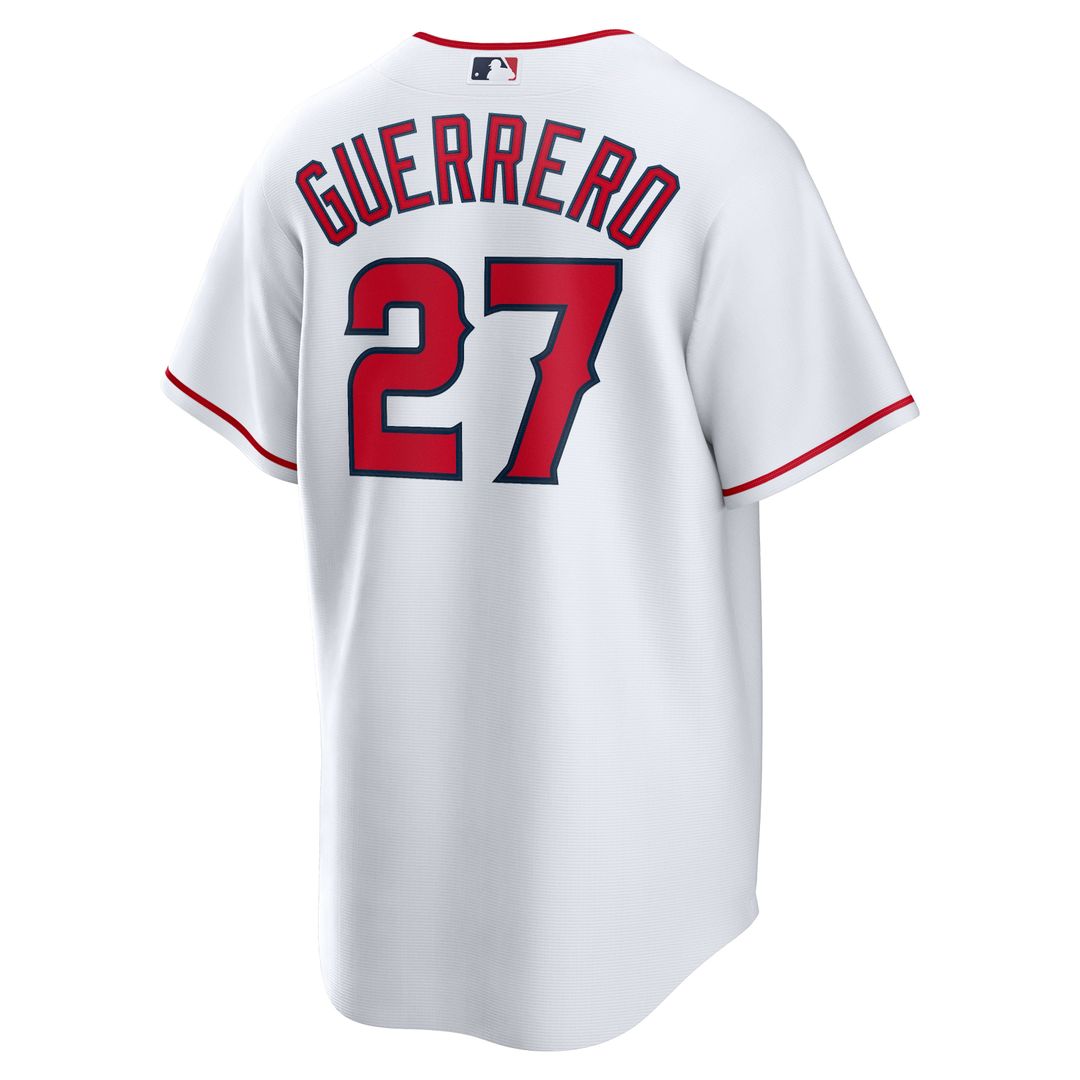 Men's Los Angeles Angels Vladimir Guerrero White Home Retired Player Replica Jersey