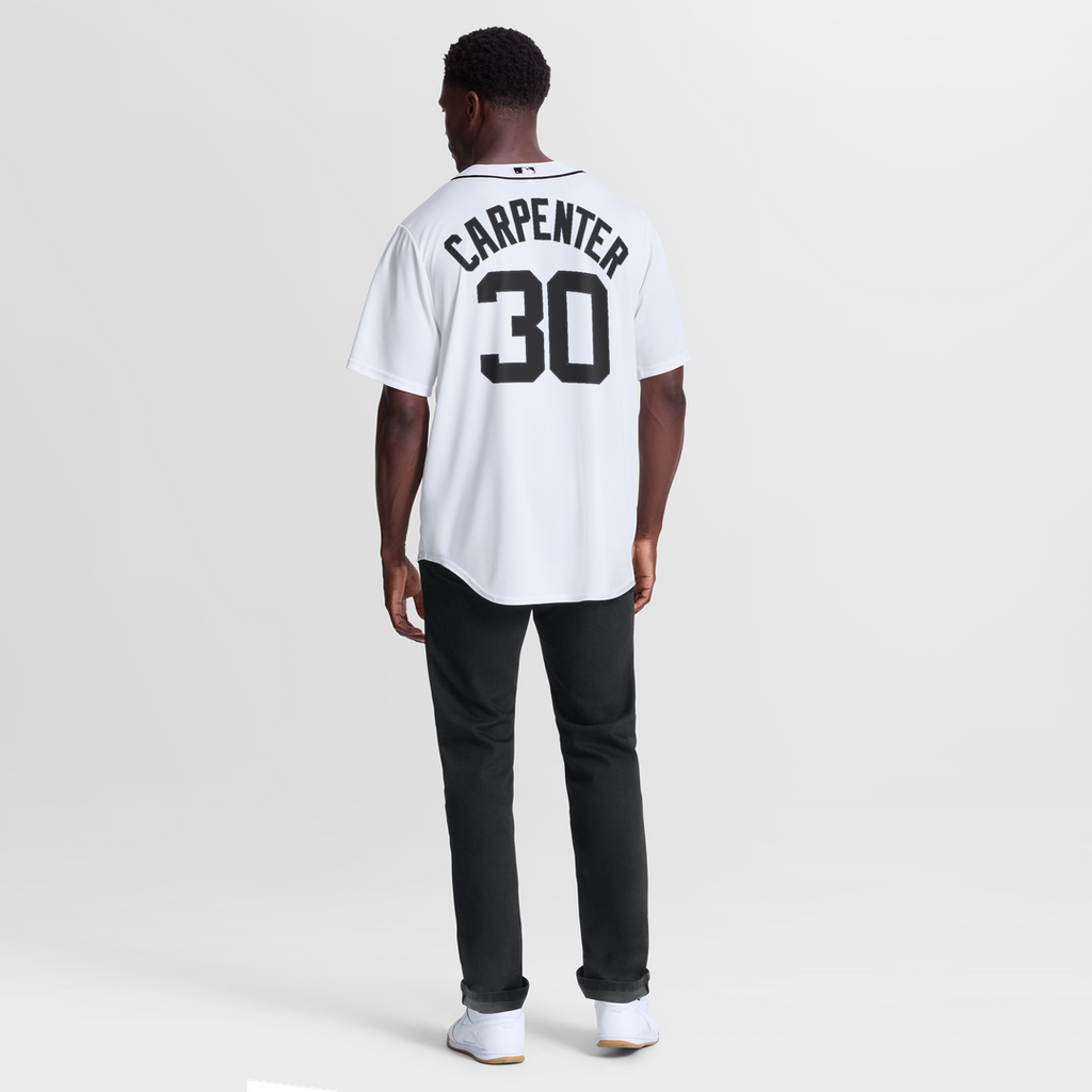Men's Detroit Tigers Kerry Carpenter White Home Replica Jersey