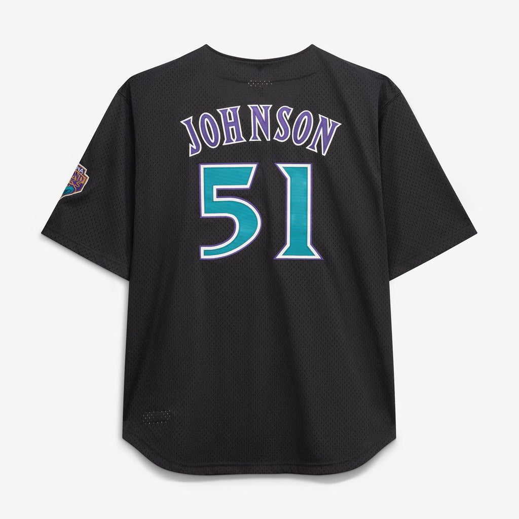 Men's Arizona Diamondbacks Randy Johnson Black Big & Tall Mesh Batting Practice Jersey