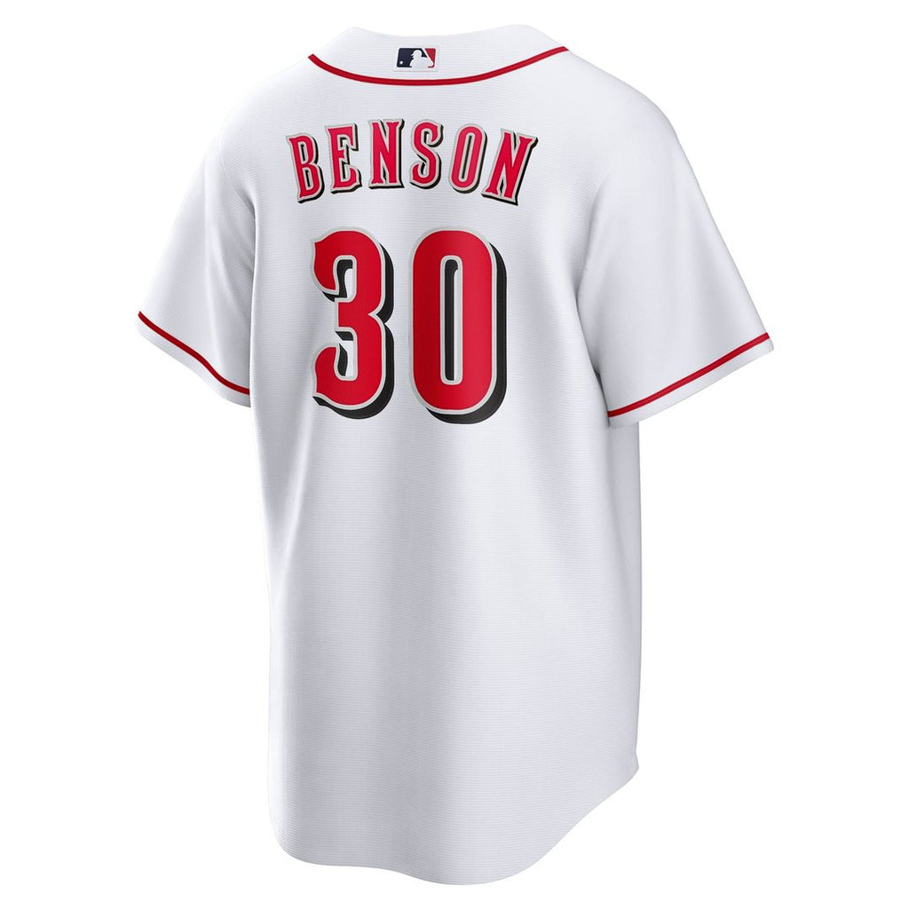Men's Cincinnati Reds Will Benson White Home Replica Jersey