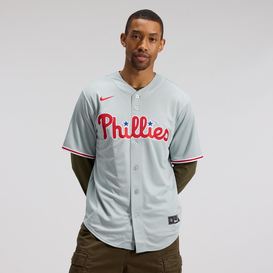 Men's Philadelphia Phillies Bryce Harper Gray Road Replica Jersey