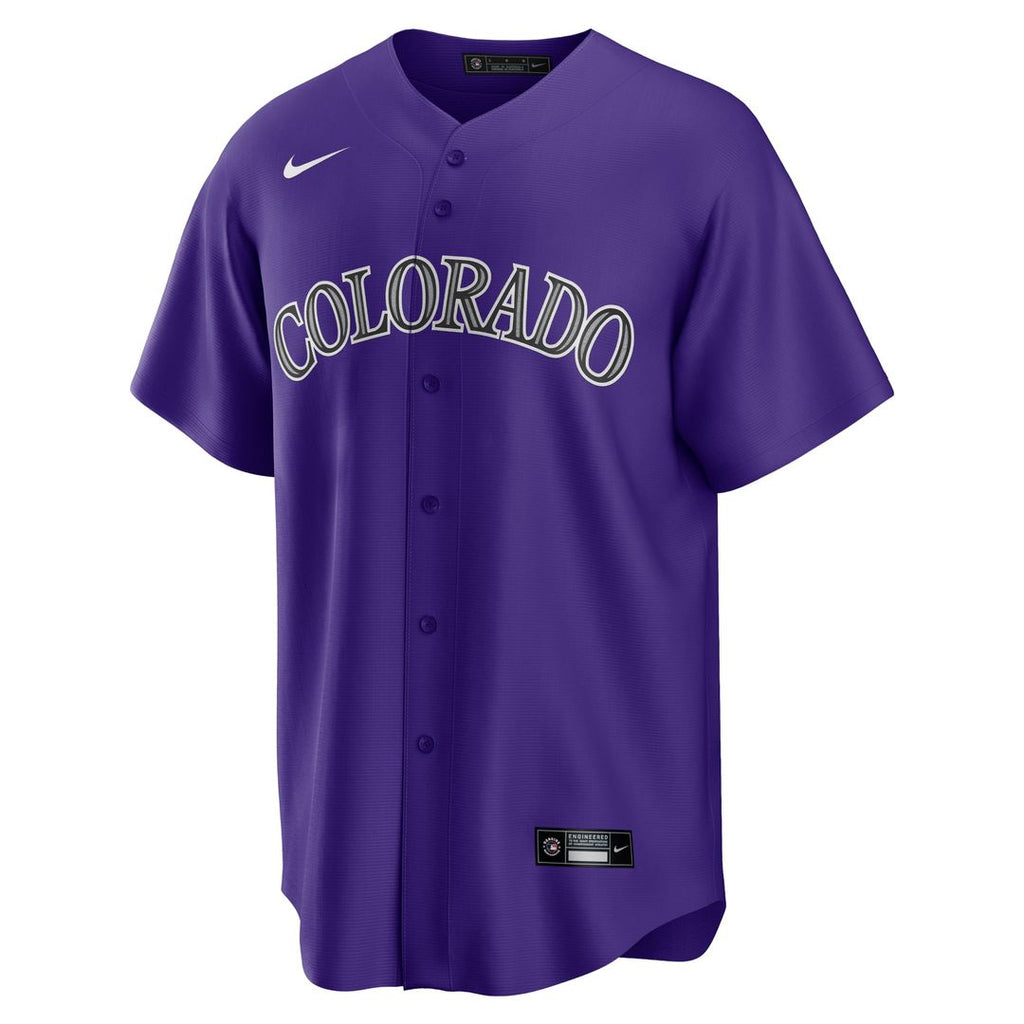 Men's Colorado Rockies Charlie Blackmon White Home Replica Player Name Jersey