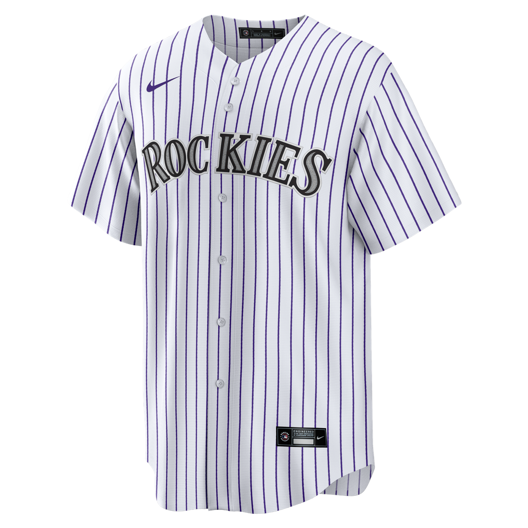 Men's Colorado Rockies White Home Big & Tall Replica Jersey