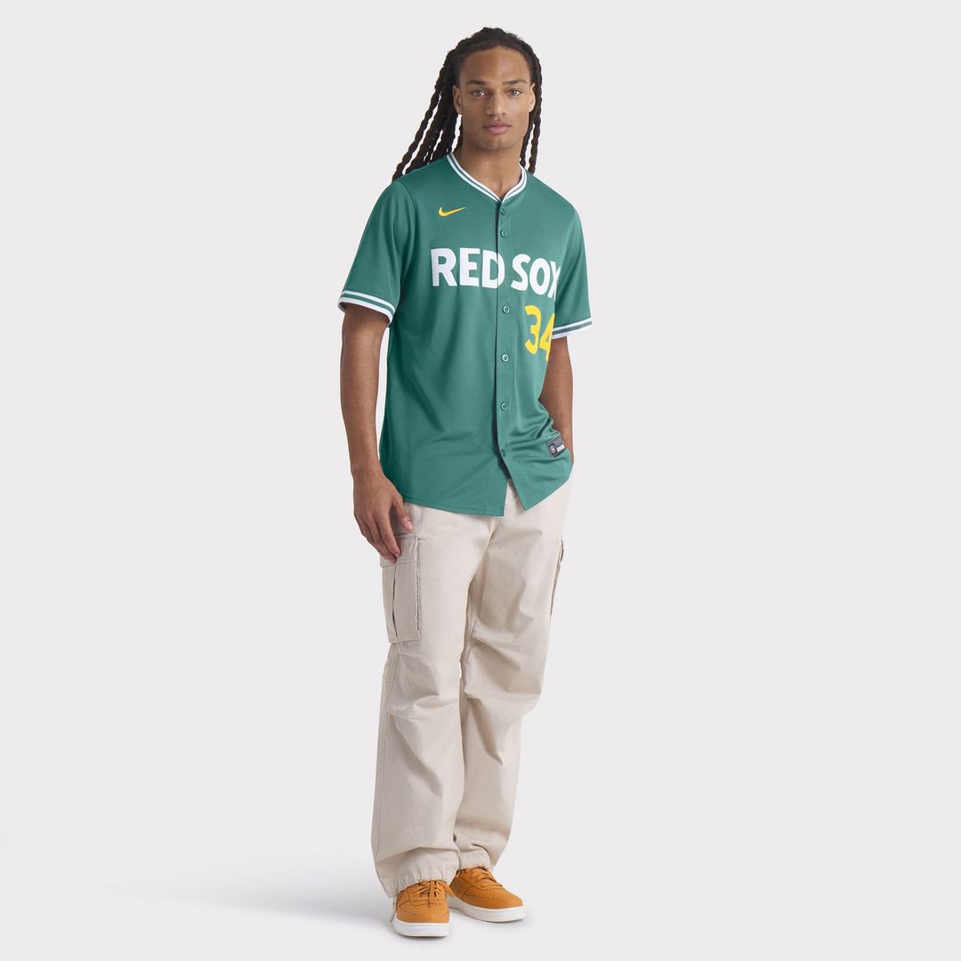 Men's Boston Red Sox David Ortiz Green 2025 City Connect Retired Player Jersey