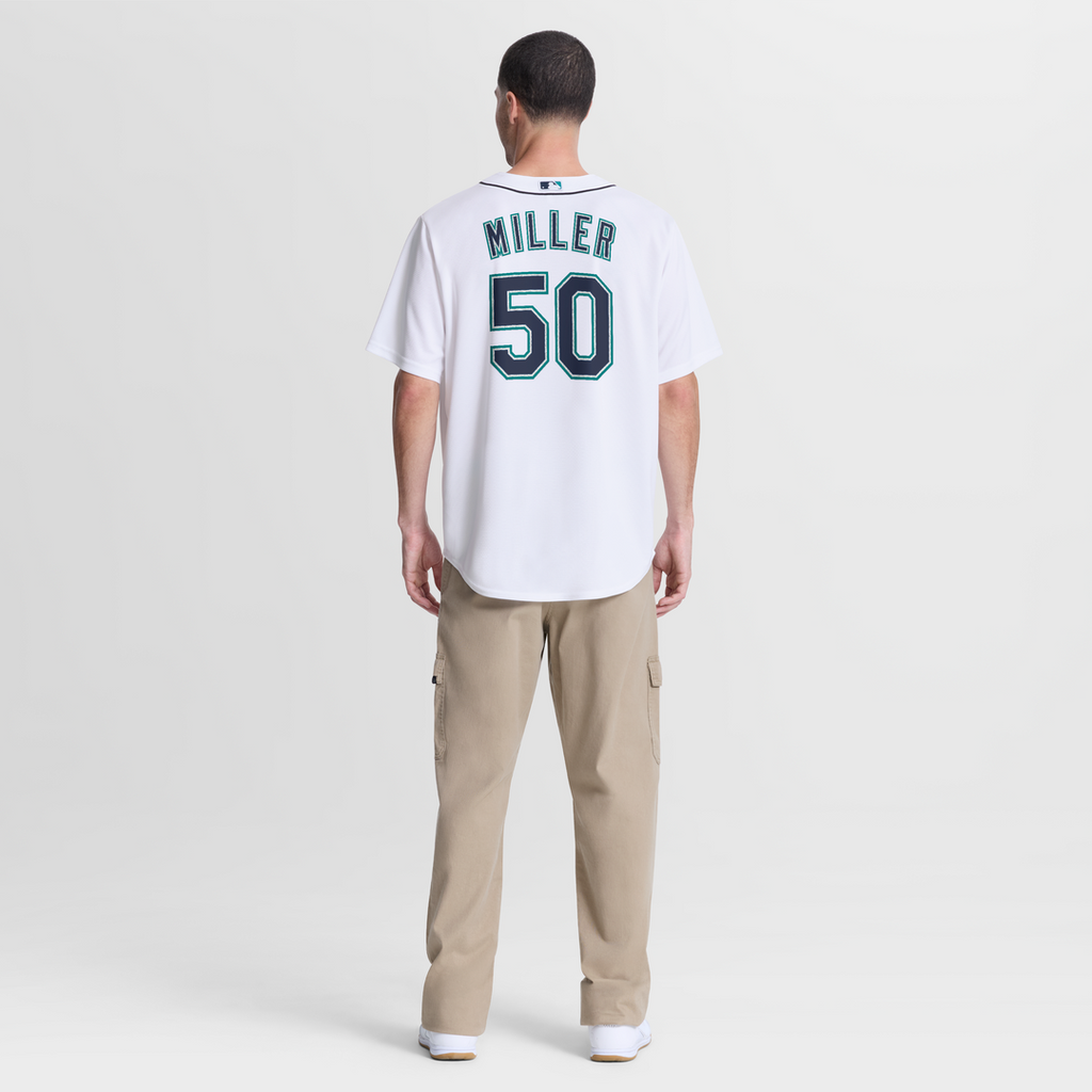 Men's Seattle Mariners Bryce Miller White Home Replica Jersey