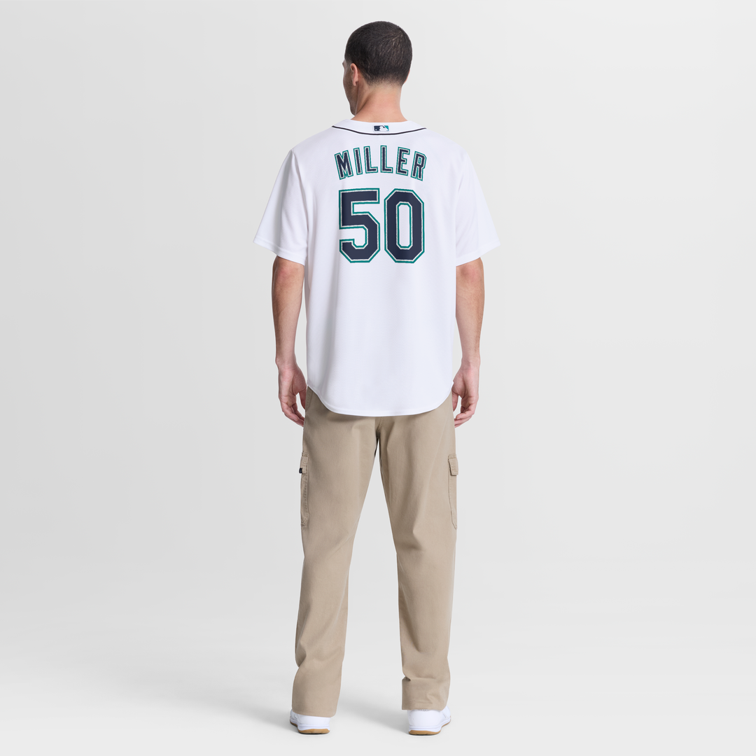 Men's Seattle Mariners Bryce Miller White Home Replica Jersey