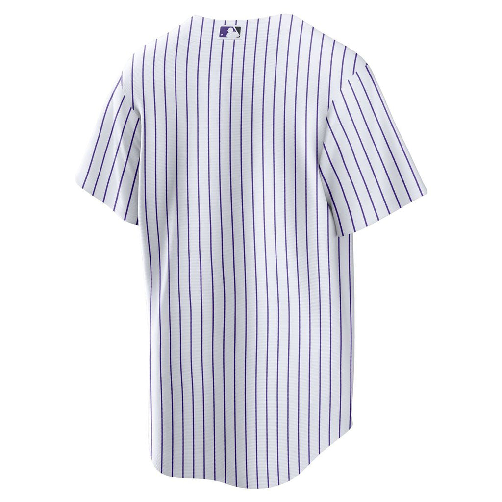 Men's Colorado Rockies White Home Blank Replica Jersey