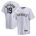 Men's Colorado Rockies Charlie Blackmon White Home Replica Player Name Jersey