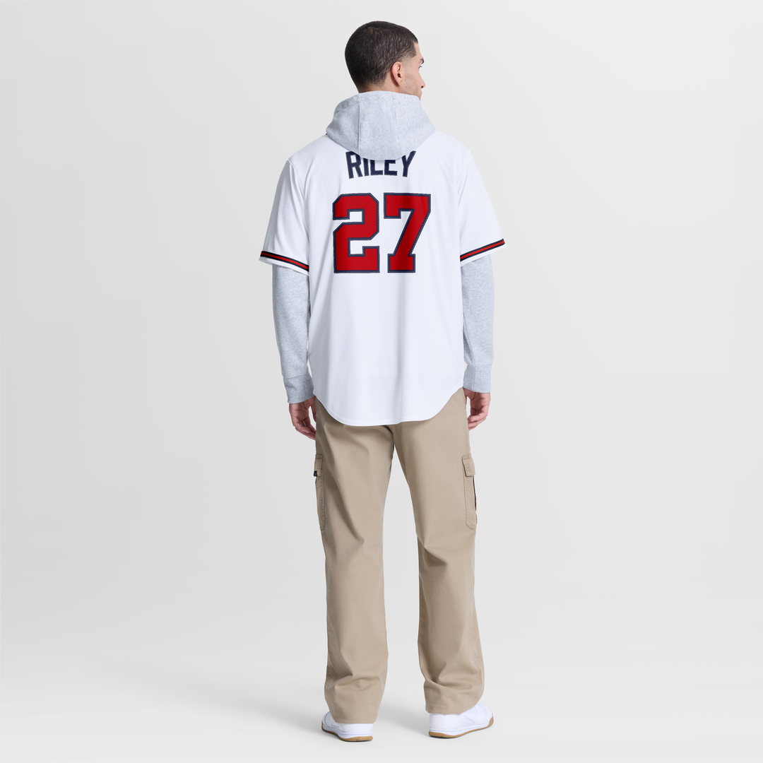 Men's Atlanta Braves Austin Riley White Home Replica Jersey