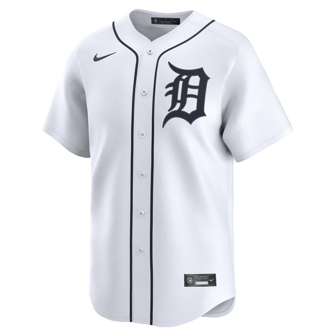 Men's Detroit Tigers Riley Greene White Home Player Jersey