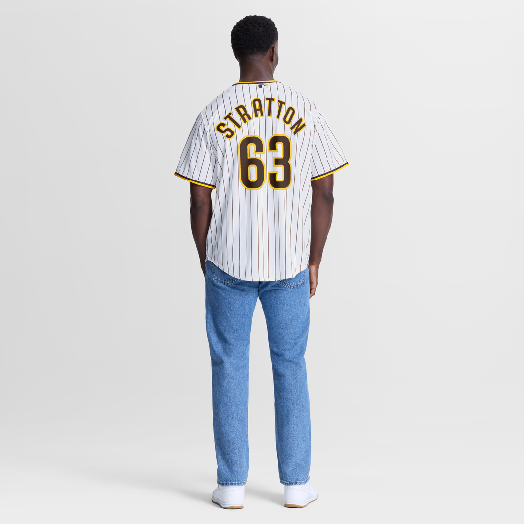 Men's San Diego Padres Hunter Stratton White Home Replica Jersey
