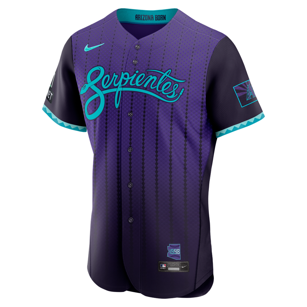 Men's Arizona Diamondbacks Purple City Connect Sponsor Patch Jersey