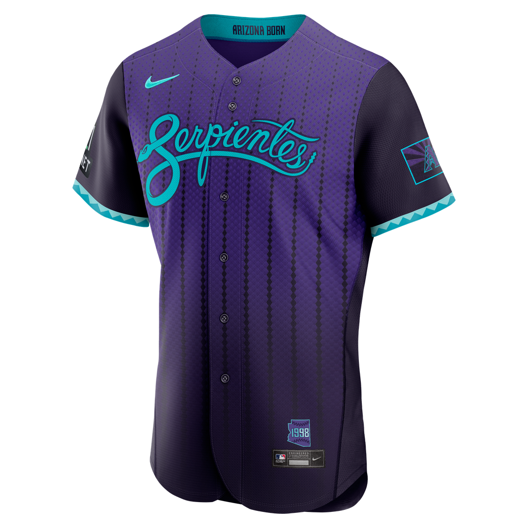 Men's Arizona Diamondbacks Purple City Connect Sponsor Patch Jersey
