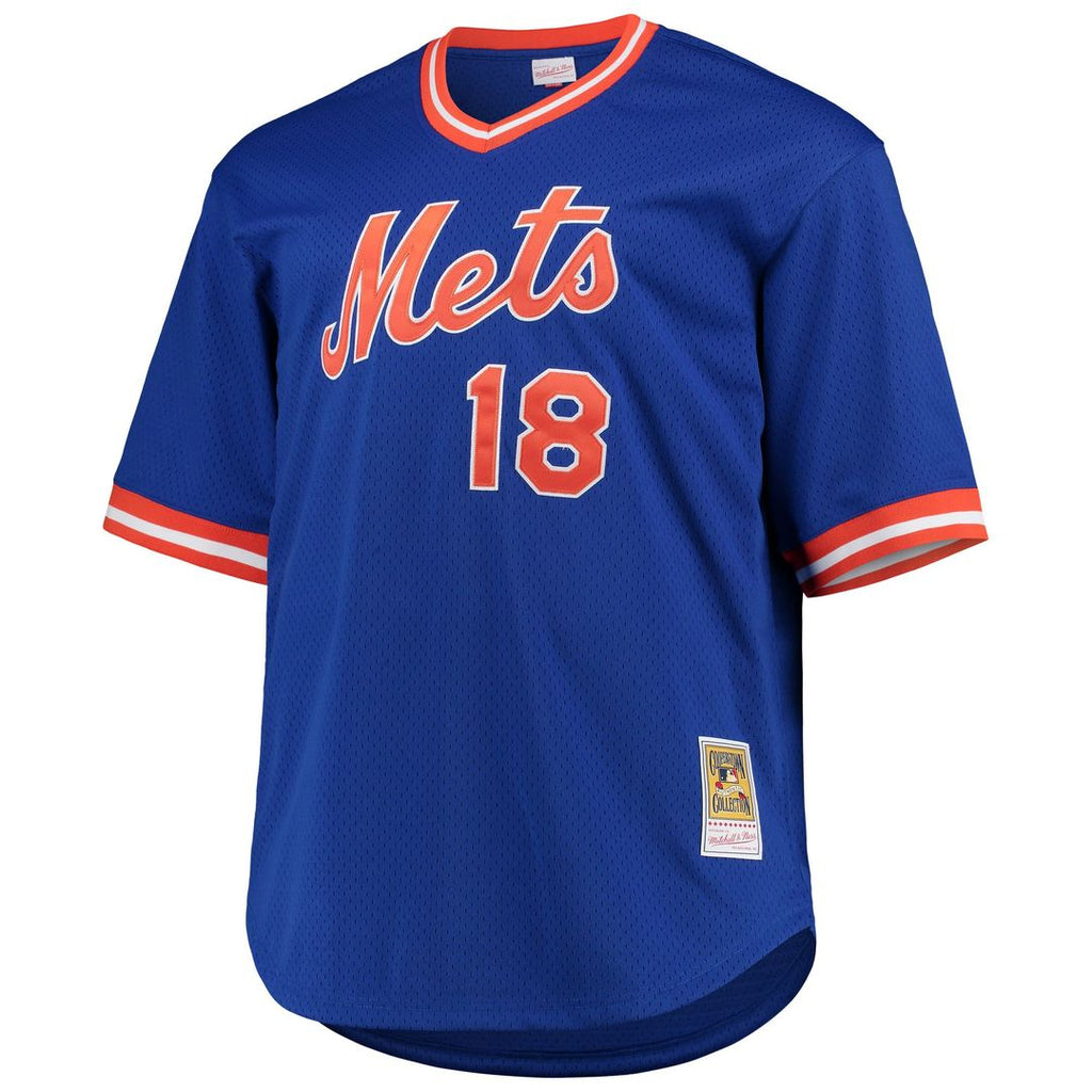 Men's New York Mets Darryl Strawberry Royal Big & Tall Mesh Batting Practice Jersey