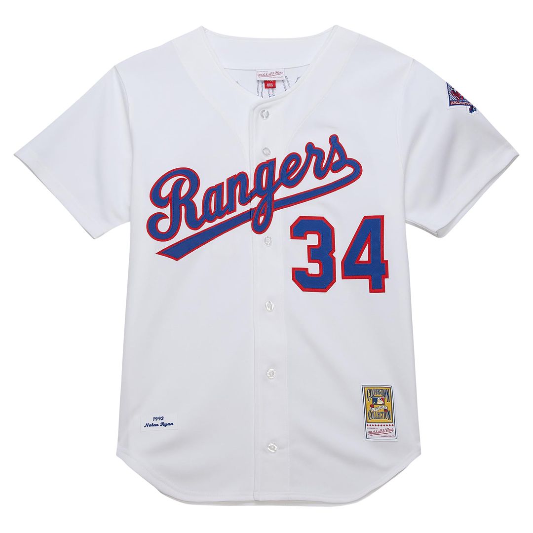 Men's Texas Rangers Nolan Ryan White 1993 Jersey