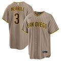 Men's San Diego Padres Jackson Merrill Sand Alternate Replica Jersey
