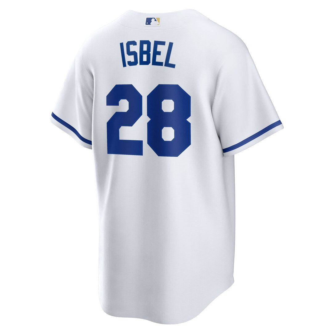 Men's Kansas City Royals Kyle Isbel White Home Replica Jersey