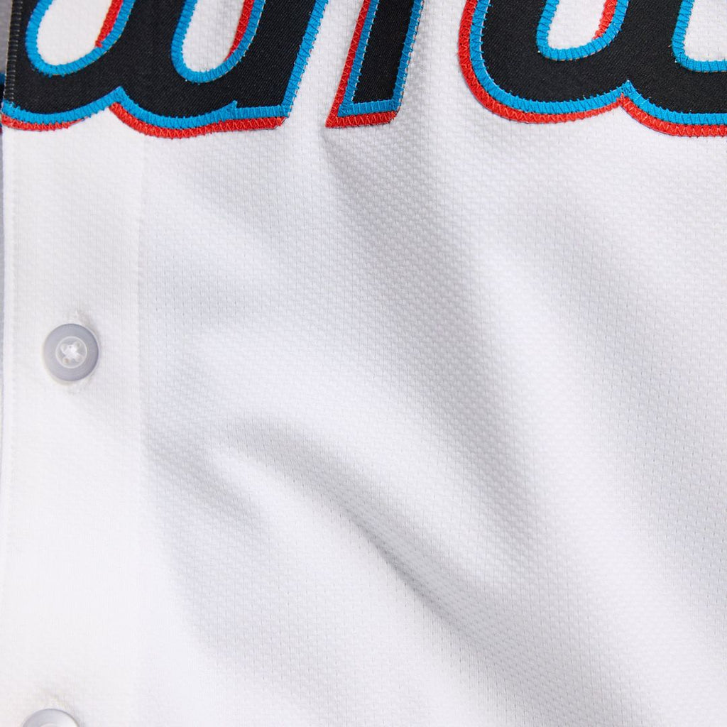 Men's Miami Marlins White Home Elite Jersey