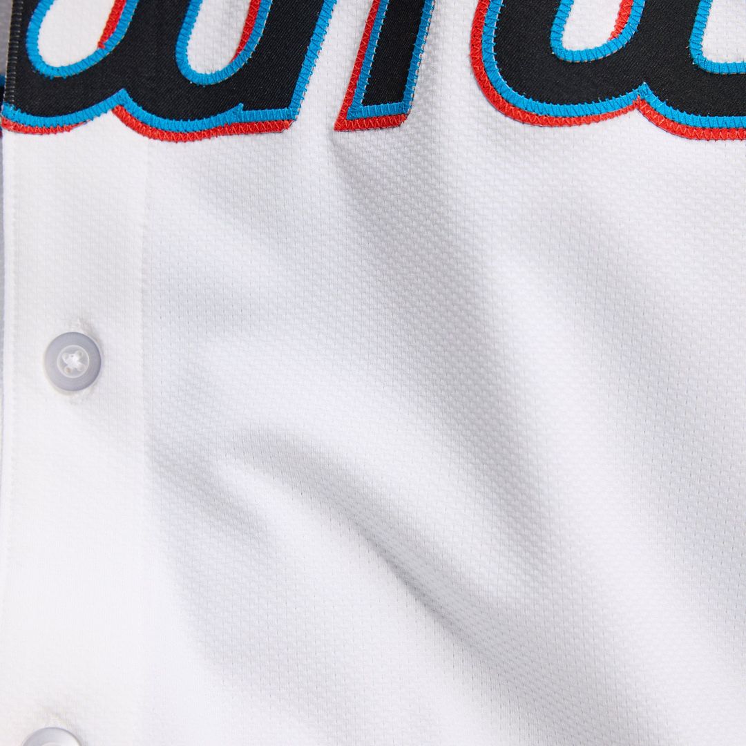 Men's Miami Marlins White Home Elite Jersey