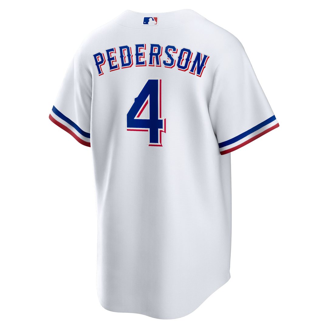 Men's Texas Rangers Joc Pederson White Home Replica Jersey