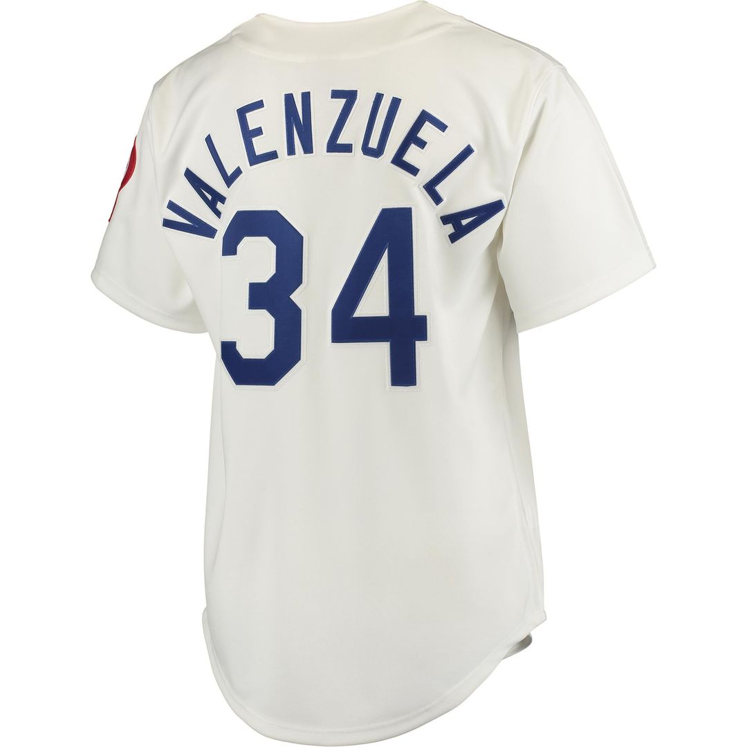Men's Los Angeles Dodgers Fernando Valenzuela Gray Jersey