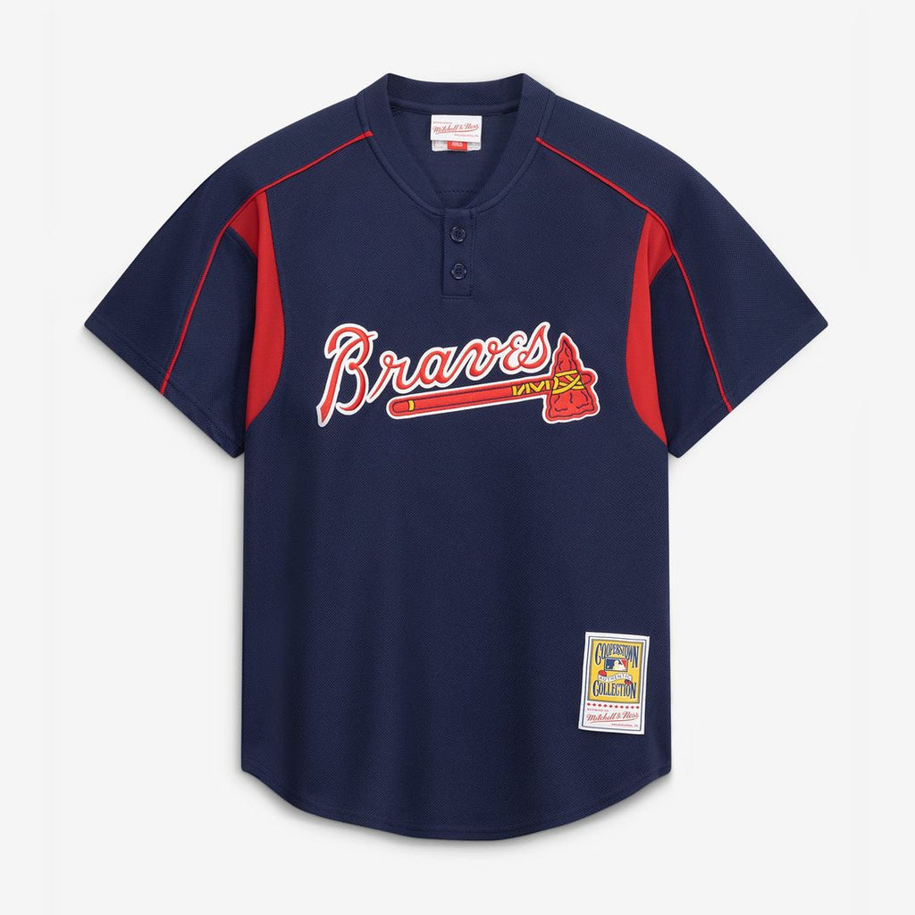 Men's Atlanta Braves Chipper Jones Navy Batting Practice Jersey