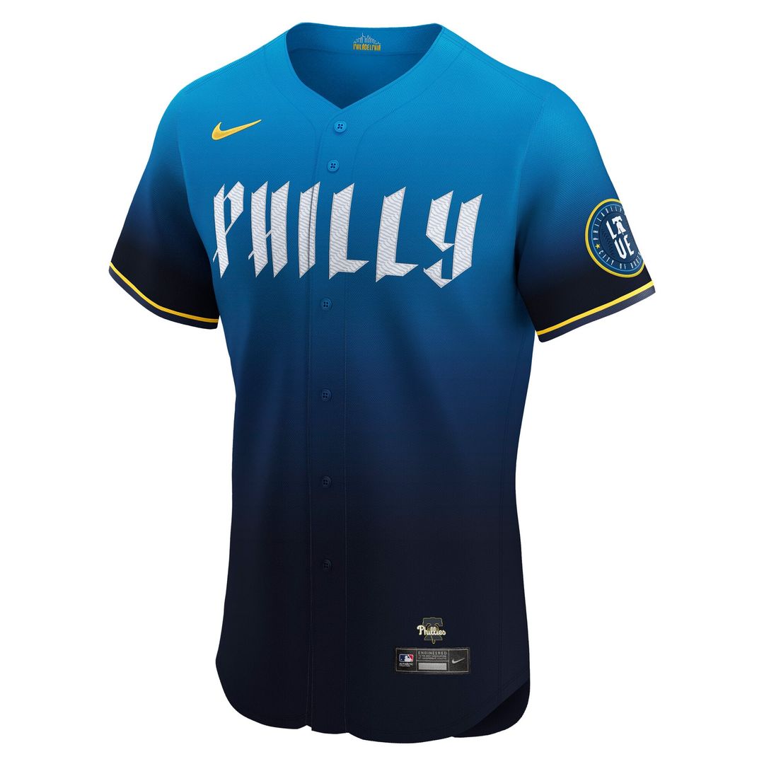 Men's Philadelphia Phillies Trea Turner Navy City Connect Elite Jersey