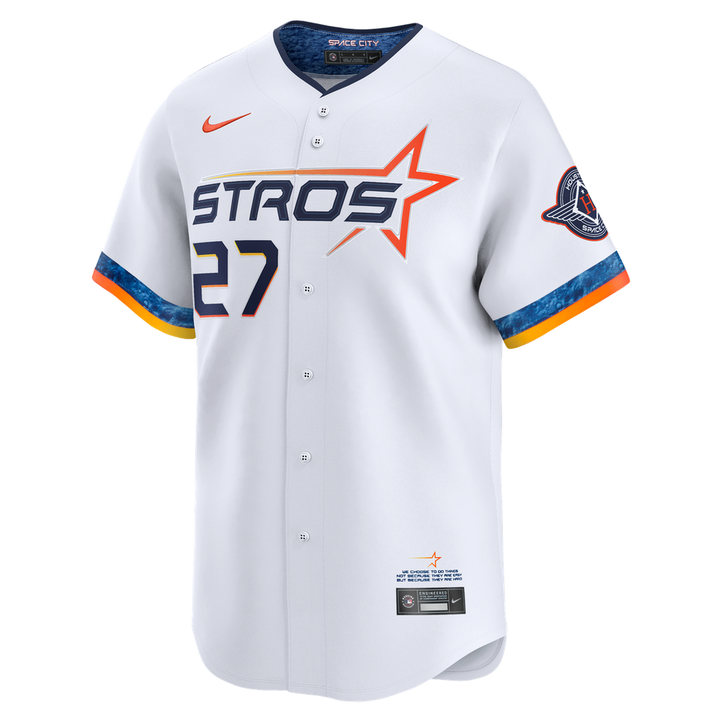 Men's Houston Astros Jose Altuve White 2025 City Connect Player Jersey
