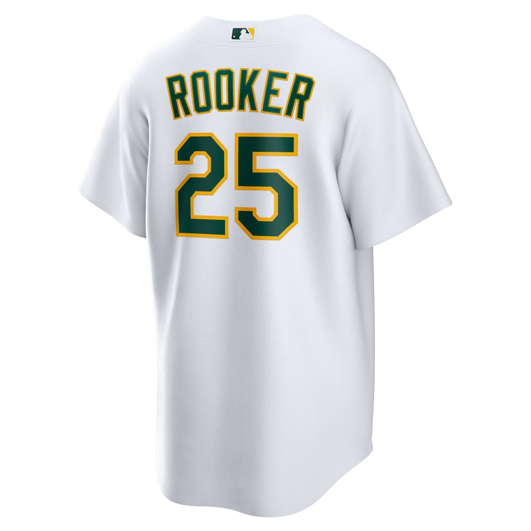 Men's Athletics Brent Rooker White Home Replica Jersey