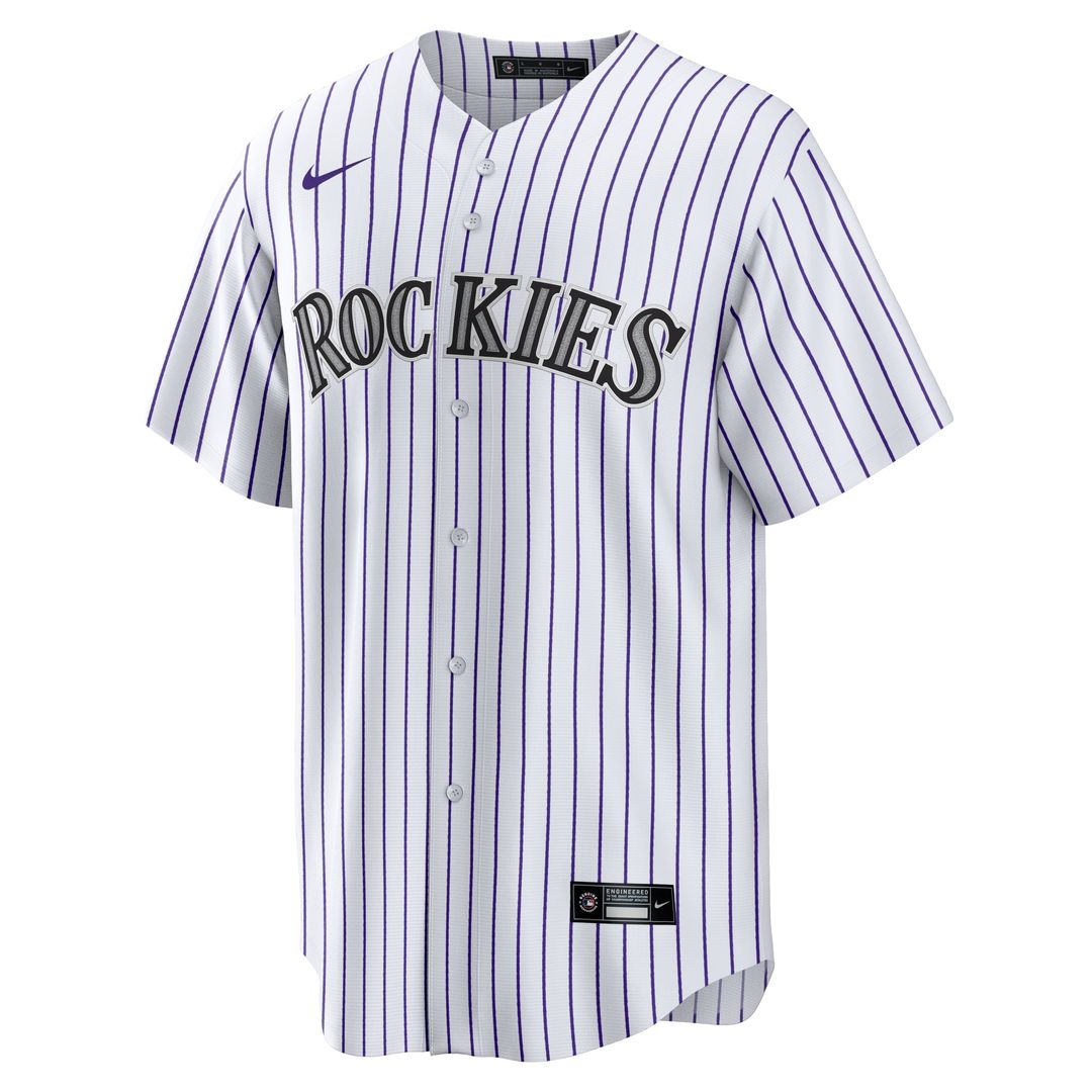 Men's Colorado Rockies Ezequiel Tovar White Home Replica Jersey