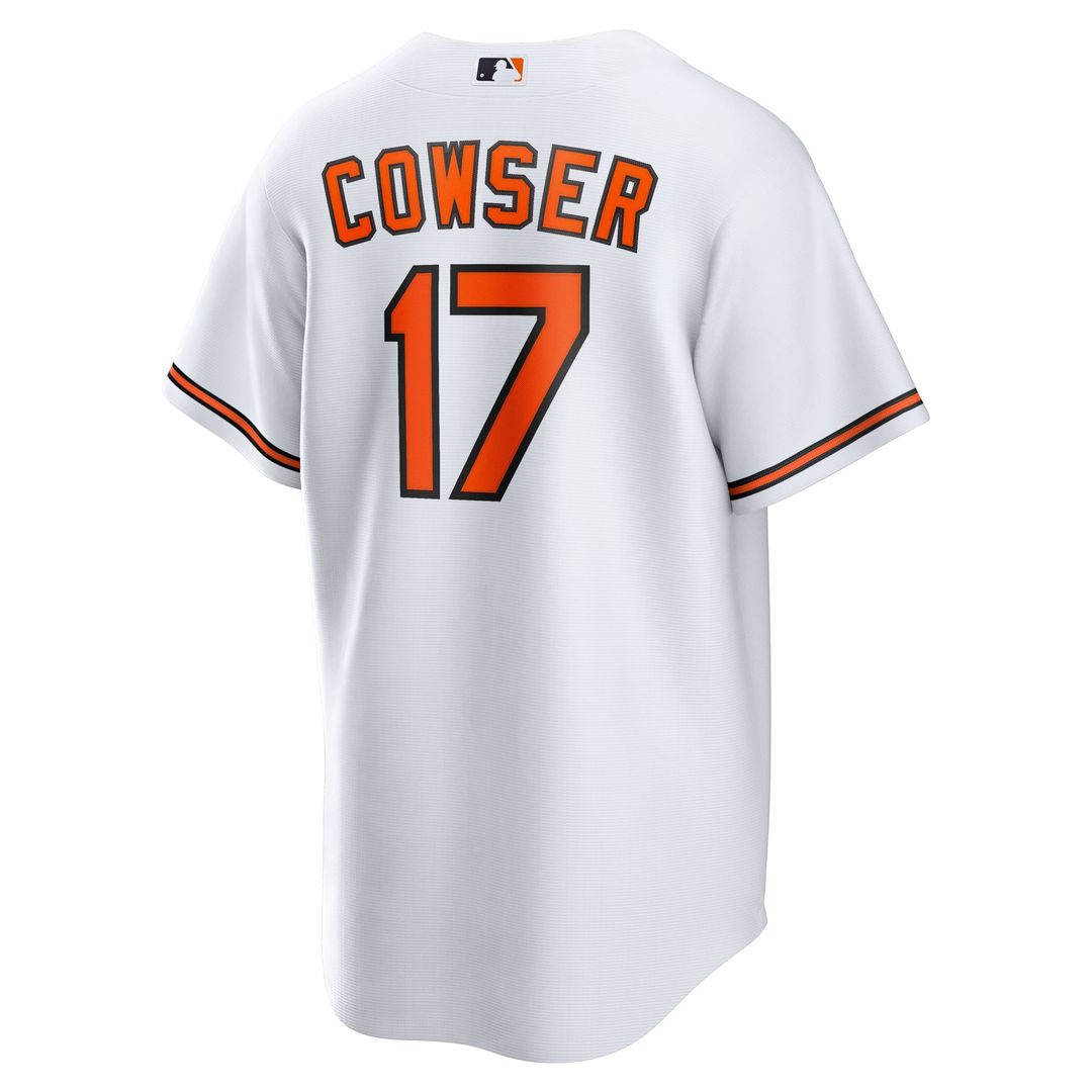 Men's Baltimore Orioles Colton Cowser White Home Replica Jersey