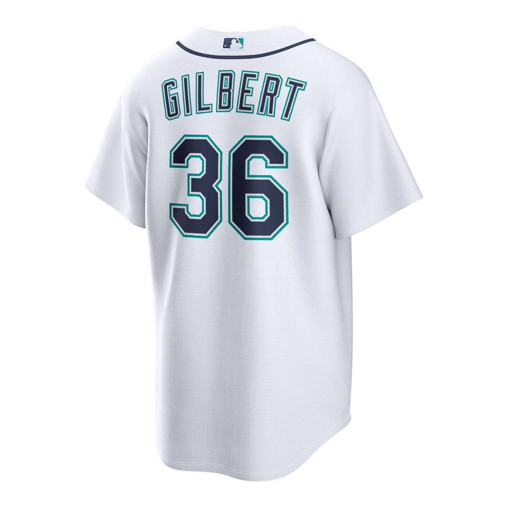 Men's Seattle Mariners Logan Gilbert White Home Replica Jersey