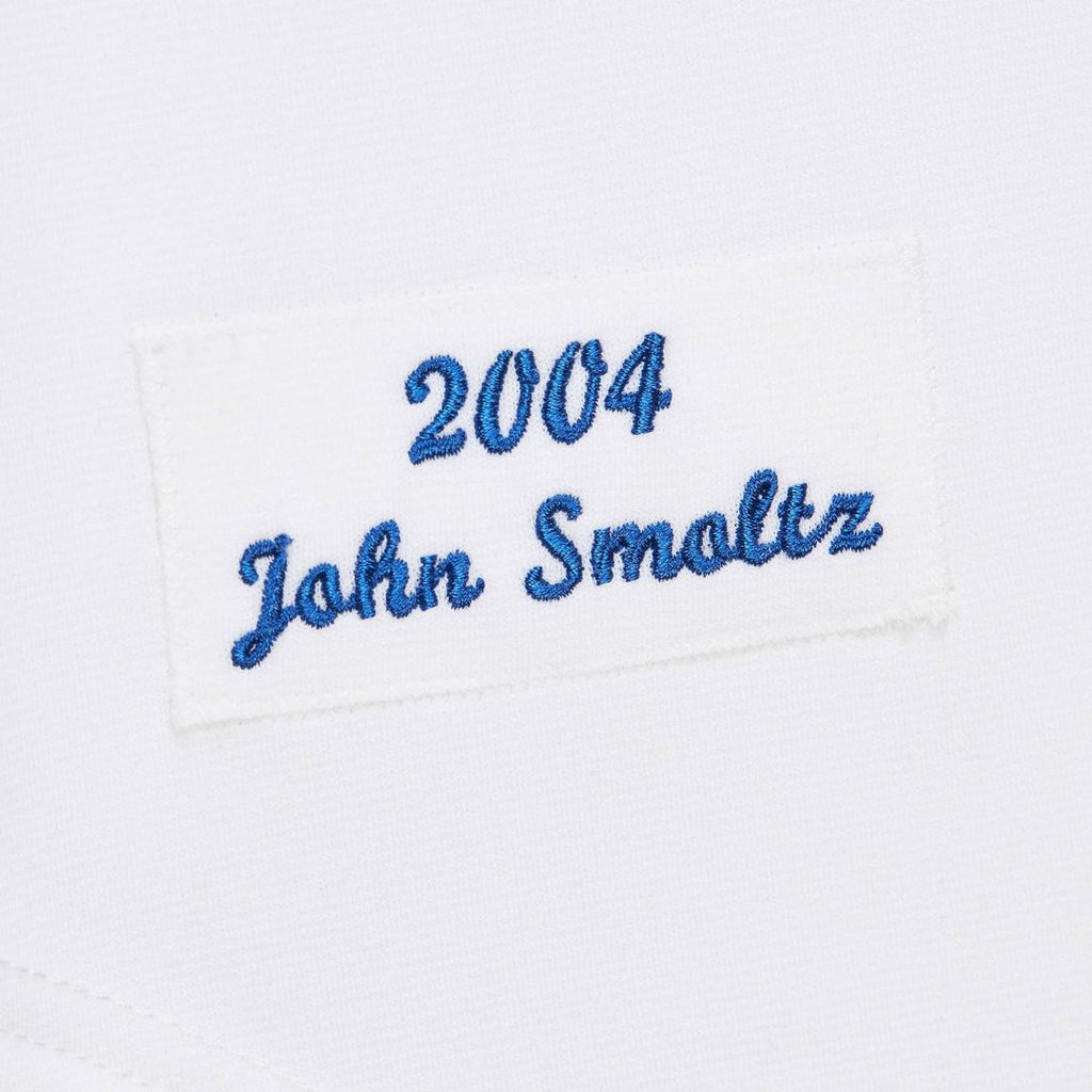 Men's Atlanta Braves John Smoltz White 2004 Throwback Jersey
