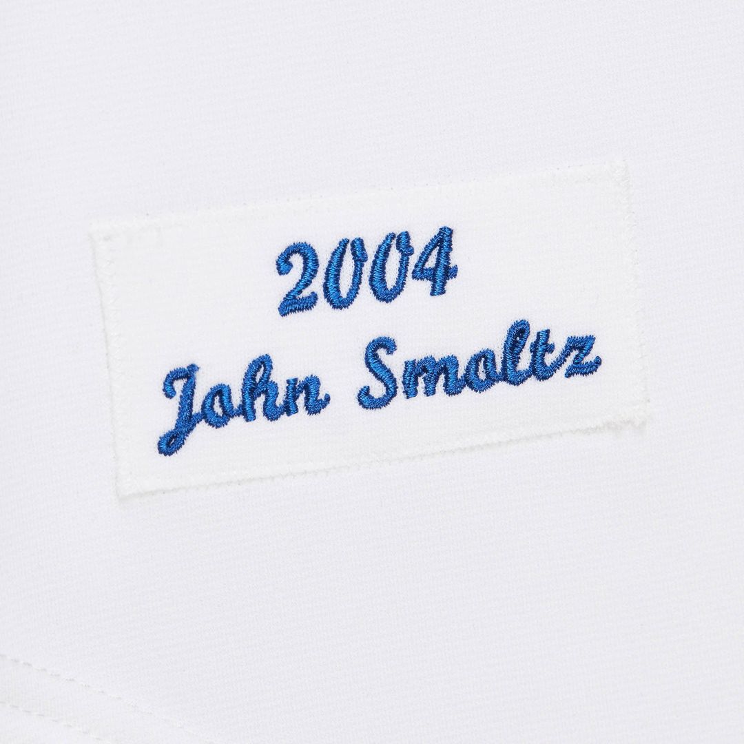 Men's Atlanta Braves John Smoltz White 2004 Throwback Jersey