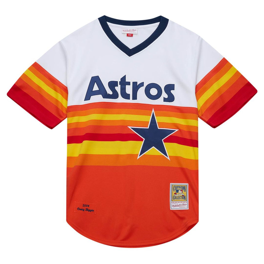 Men's Houston Astros Craig Biggio White 2004 Throwback Jersey