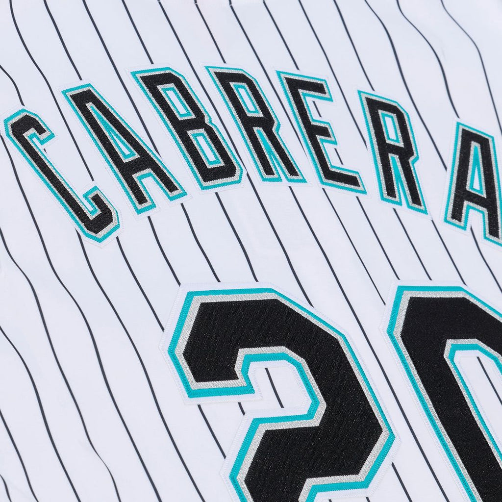 Men's Florida Marlins Miguel Cabrera White 2003 Jersey