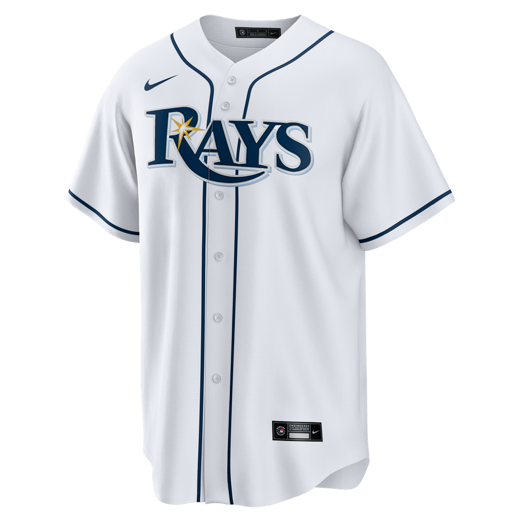 Men's Tampa Bay Rays White Home Big & Tall Replica Jersey