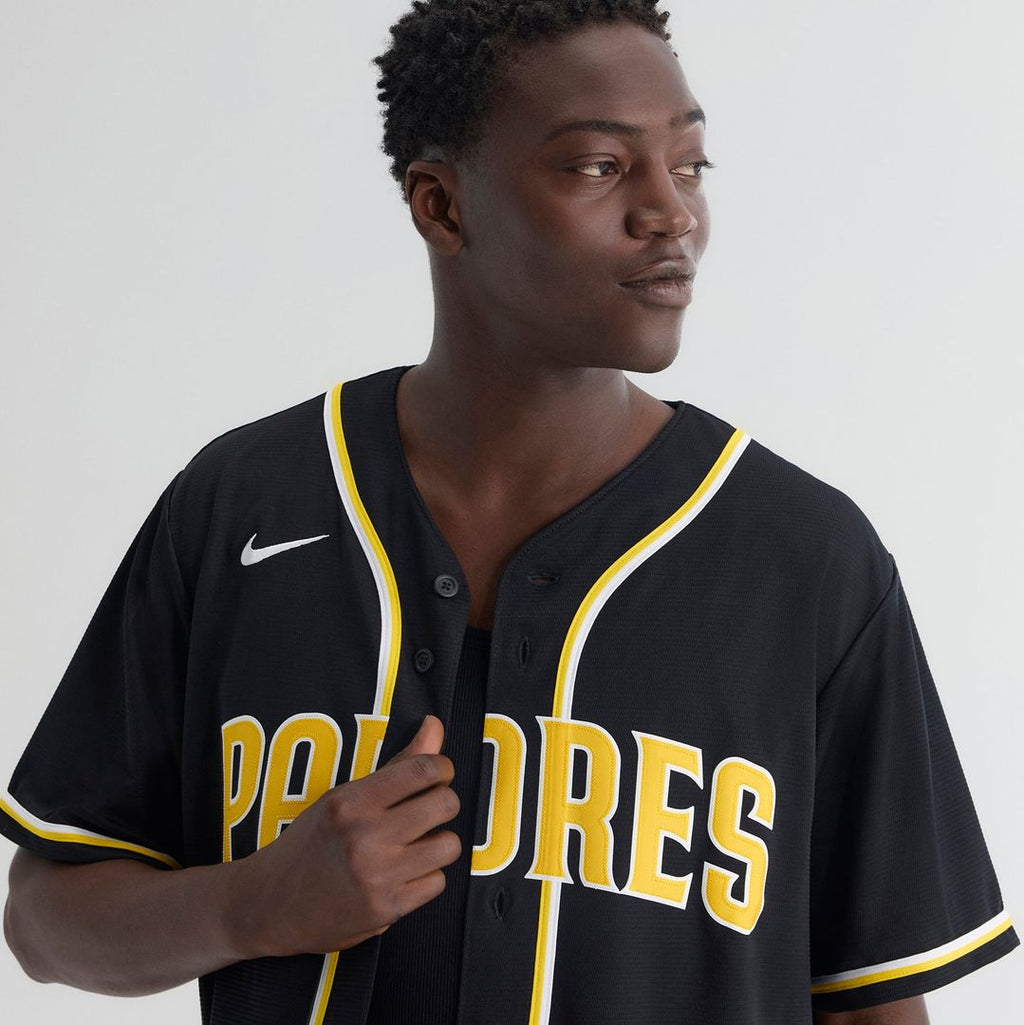 Men's San Diego Padres Fernando Tatis Jr. Fashion Replica Black Out Jersey