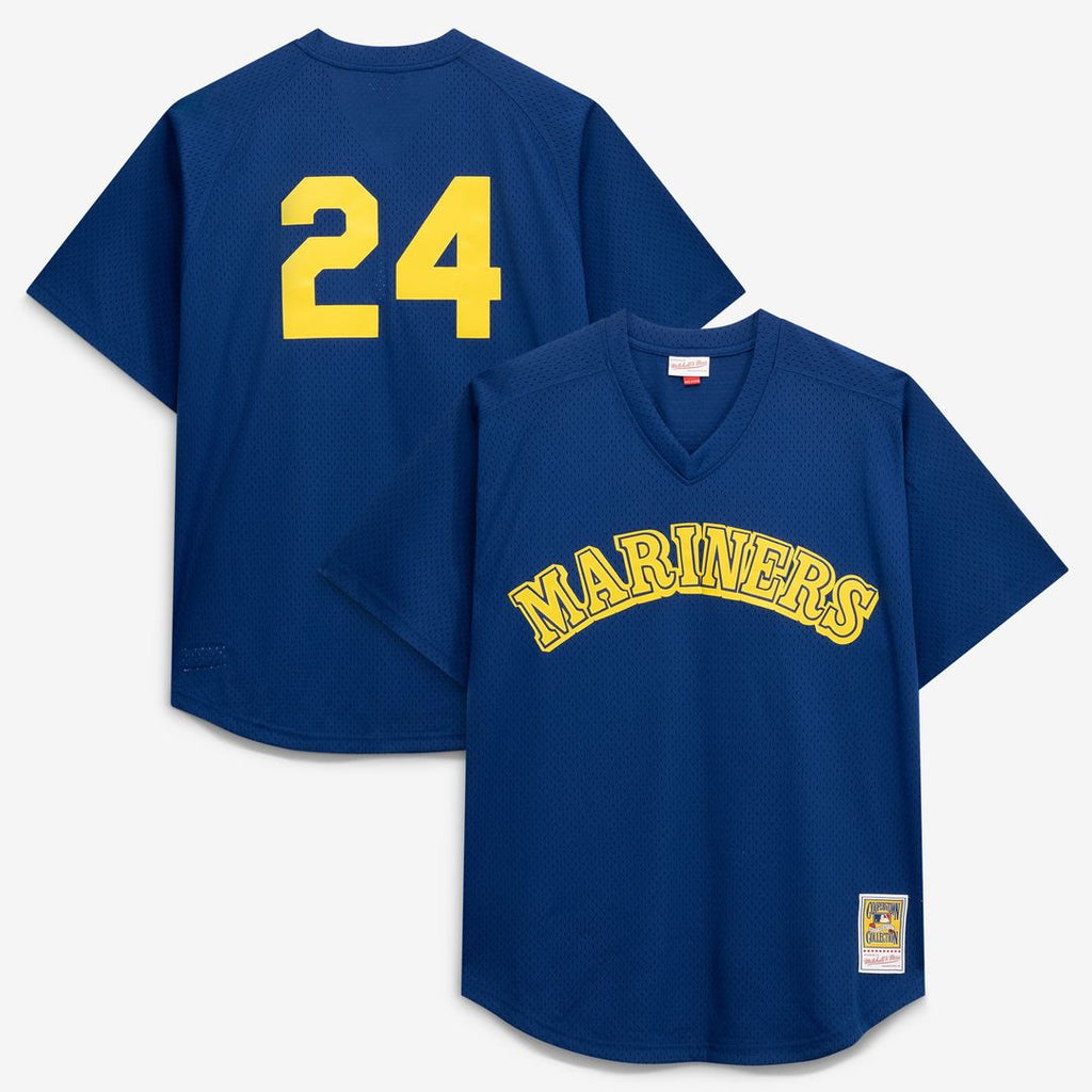 Men's Seattle Mariners Navy Big & Tall Mesh Batting Practice Jersey