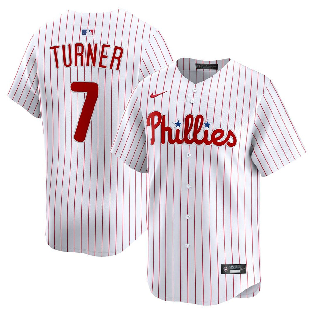 Men's Philadelphia Phillies Trea Turner White Home Player Jersey