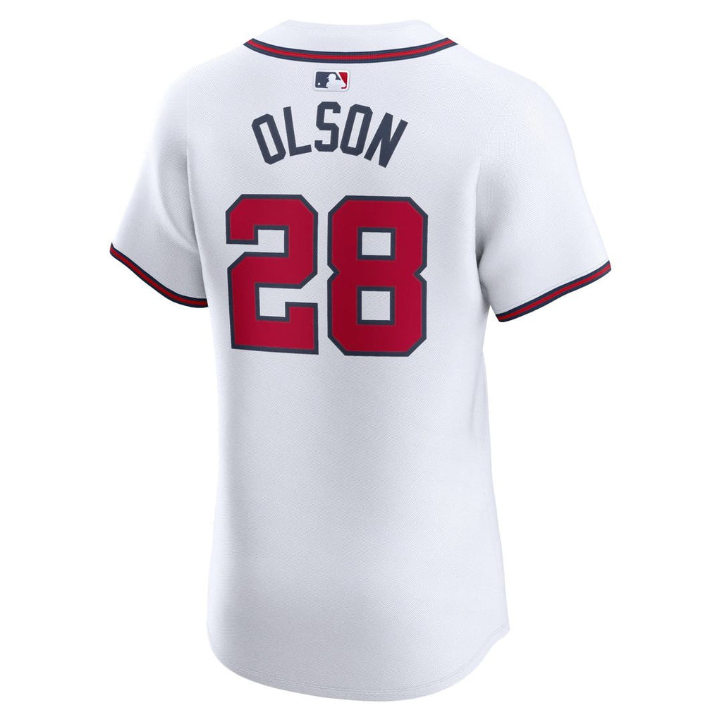 Men's Atlanta Braves Matt Olson White Home Elite Player Jersey