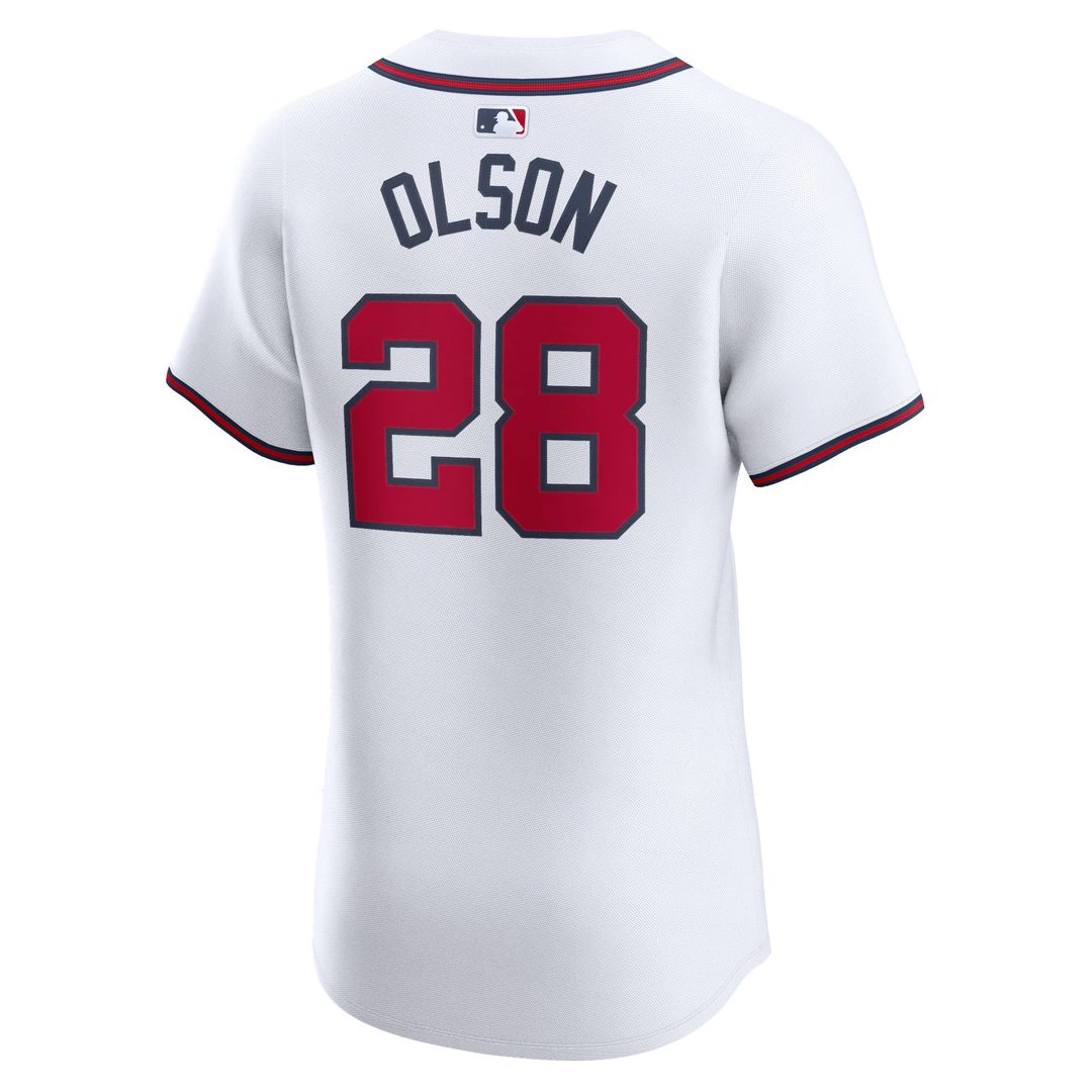 Men's Atlanta Braves Matt Olson White Home Elite Player Jersey
