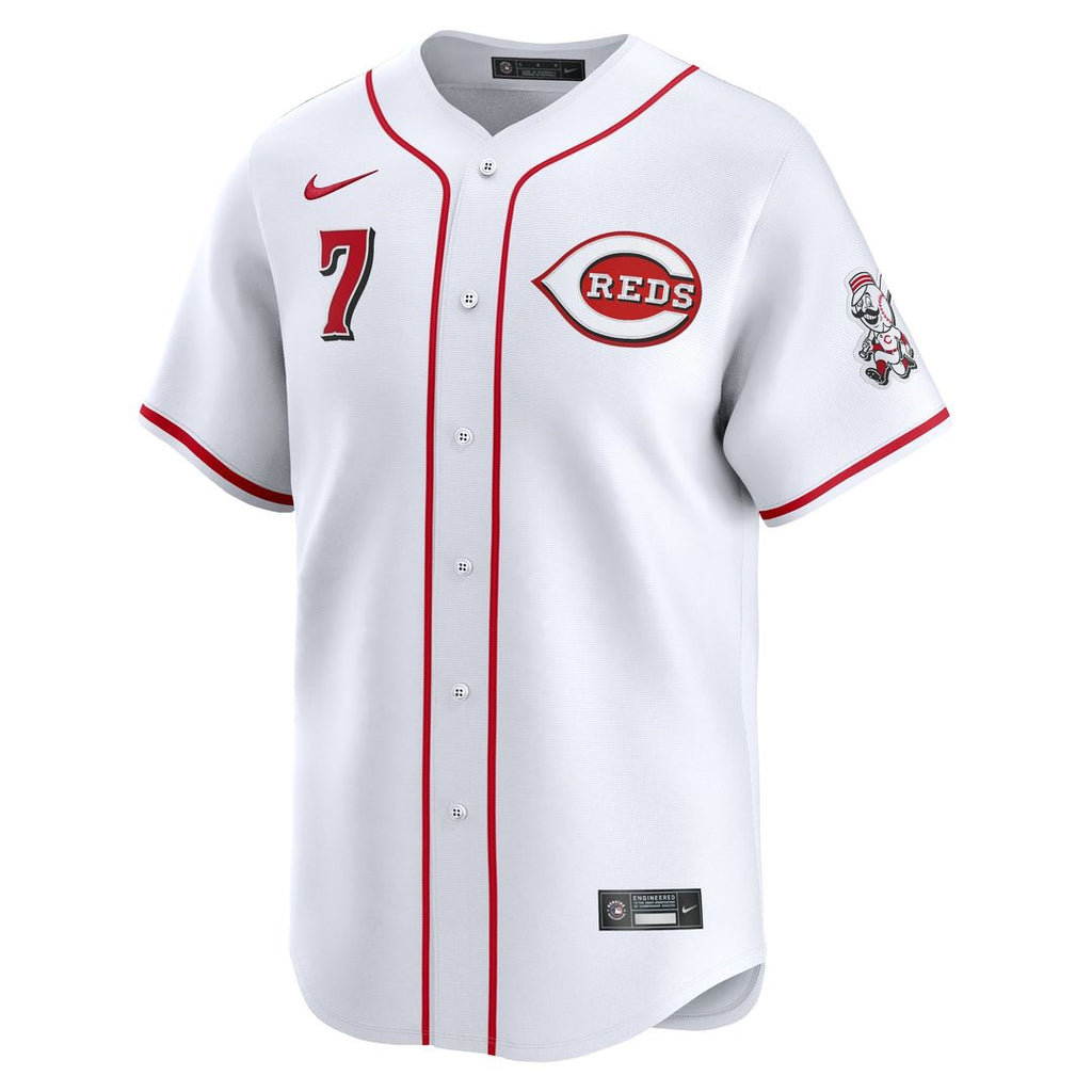 Men's Cincinnati Reds Spencer Steer White Home Player Jersey